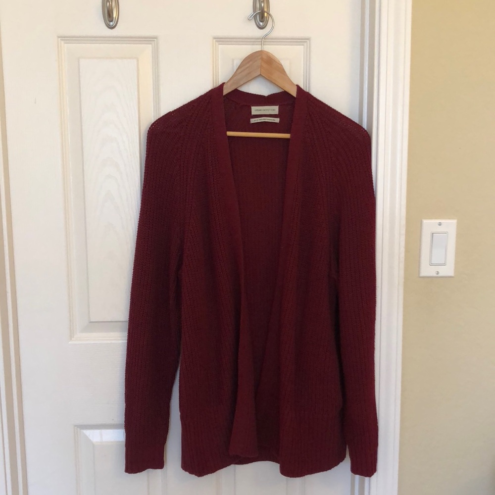 urban outfitters knit cardigan - burgundy (XS)